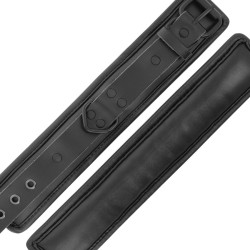 Darkness - Menottes Et Collier En Cuir Noir